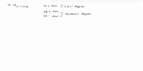 an-unknown-compound-displays-molecular-ion-peak-m-at-nz-83-amu-the-jc-nmr-spectruim-shows-three-lines-at-6-126285-and-28-ppm-the-infrared-spectrum-shows-sharp-strong-absorption-at-2235-cm-wh-81935
