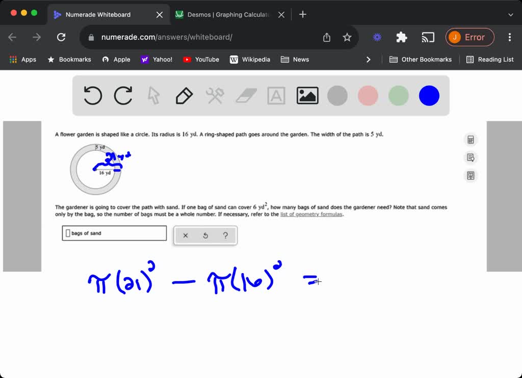 SOLVED A flower garden is shaped like a circle. Its diameter is 36ydA