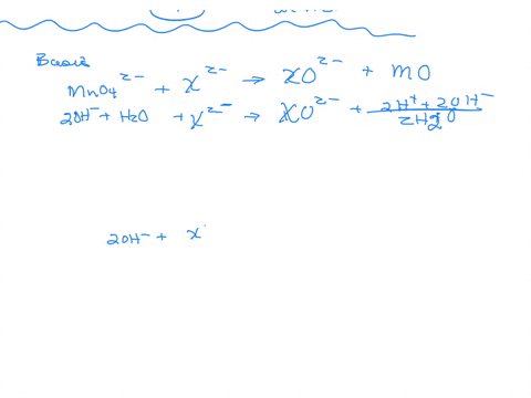 please-help-for-the-reaction-below-determine-the-stoichiometric-coefficient-on-water-in-the-balanced-redox-reaction-in-acid-solution-in-compounds-the-oxidation-state-of-o-is-2-assume-x-is-a-05082