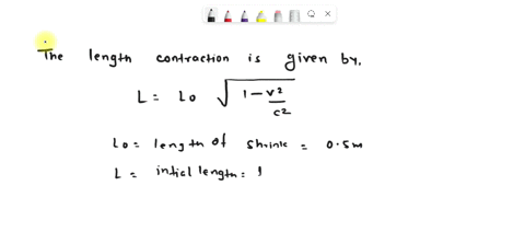 how-fast-must-a-meter-stick-be-moving-if-its-length-is-observed-to-shrink-to-05-mathrmm-2-84478
