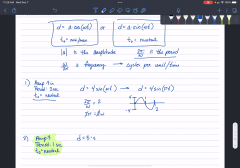 write-an-equation-for-the-simple-harmonic-motion-that-satisfies-the-given-conditions-amplitude-3-centimetres-period-1-second-assume-zero-displacement-at-t0-sketch-a-graph-of-the-equation