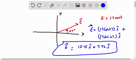 a-vector-e-has-magnitude-170-mathrmcm-and-is-directed-270circ-counterclockwise-from-the-x-axis-expre-33943