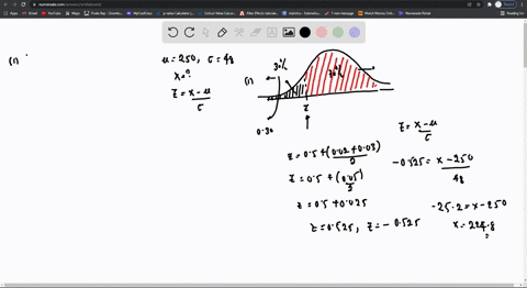 suppose-you-are-working-with-a-data-set-that-is-normally-distributed-with-a-mean-of-250-and-a-standard-deviation-of-48-determine-the-value-of-x-from-the-following-information-round-answers-a-12016