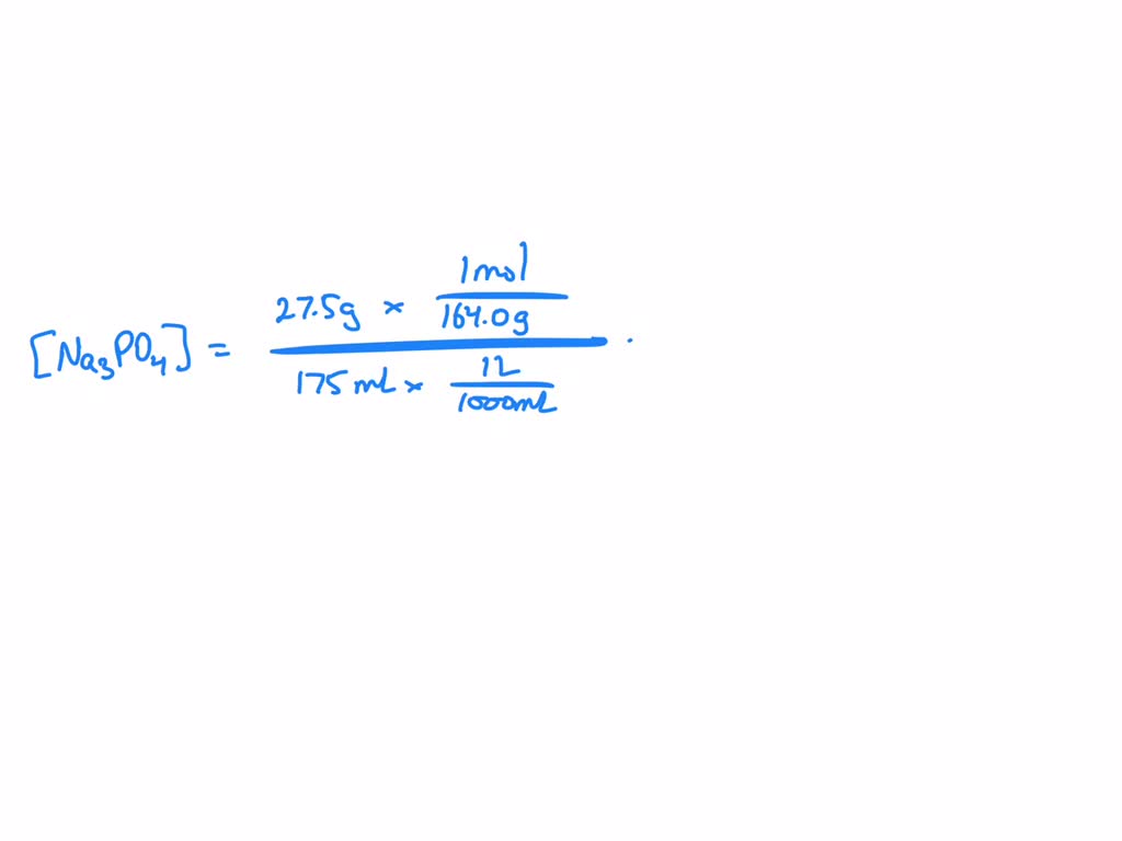 SOLVED: Consider 1.00 g of potassium phosphate dissolved in 250.0 mL of ...