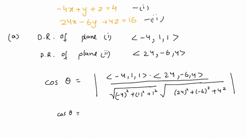 consider-the-following-planes-4x-y-z-4-24x-6y-4z-16-a-find-the-angle-between-the-two-planes-round-your-answer-to-two-decimal-places-b-find-a-set-of-parametric-equations-for-the-line-of-inter-20158