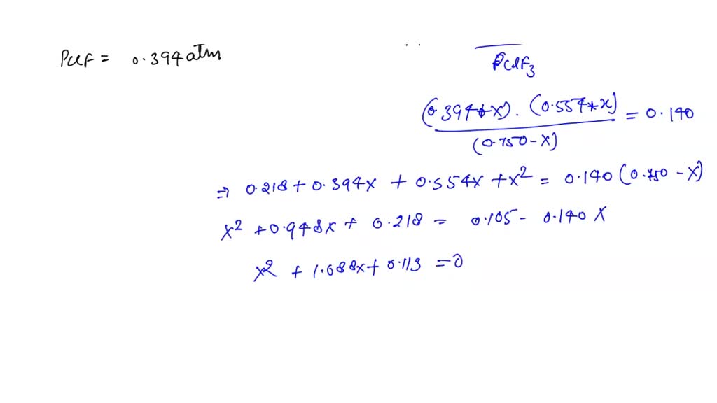 SOLVED: A mixture of 0.678 atm ClF3, 0.568 atm F2, and 0.396 atm ClF is ...