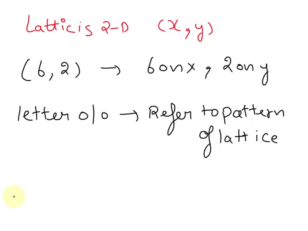SOLVED: STATES OF MATTER: Drawing the unit cell of a 2D lattice Color ...