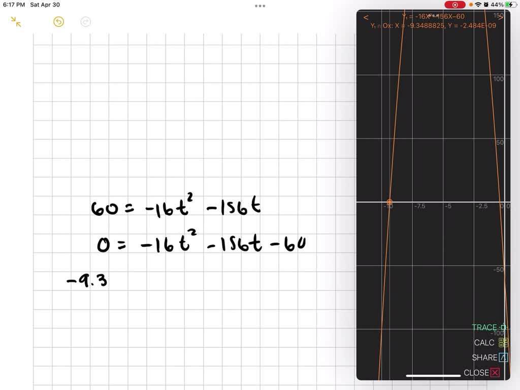 SOLVED A model rocket is launched with an initial upward velocity of 156/fts. The rocket's