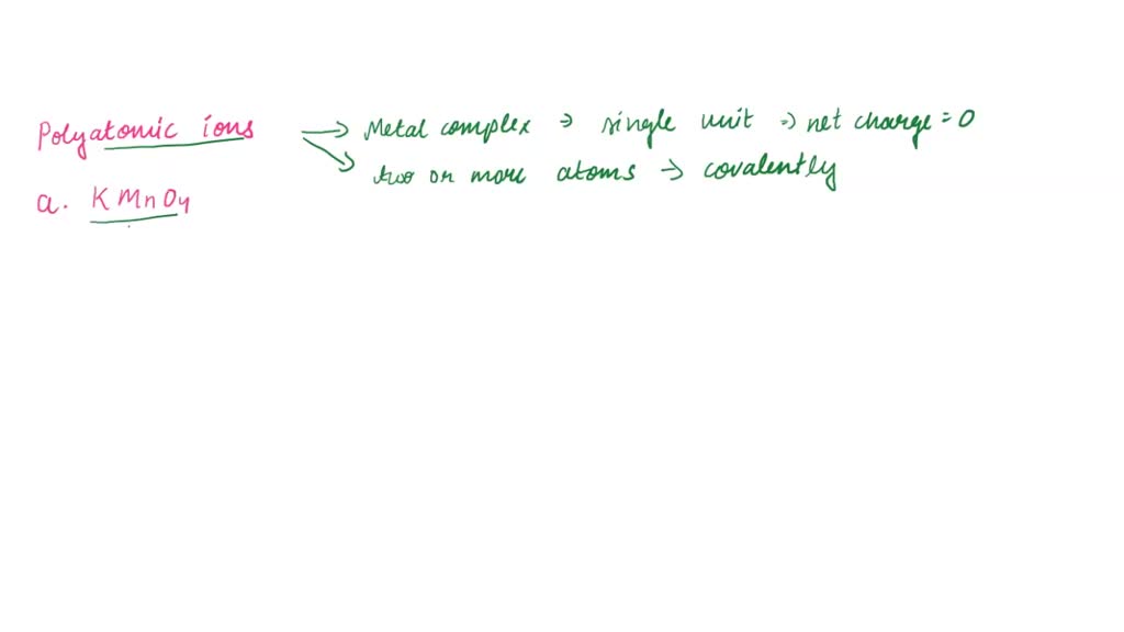 SOLVED: Identify the polyatomic ion and its charge in each compound. (a ...