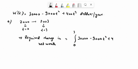 the-net-worth-wt-of-a-company-is-growing-at-a-rate-of-wt-30000-9000t2-400t3-dollars-per-year-where-t-is-in-years-since-2000-a-what-is-change-in-the-companies-net-worth-between-the-year-2000-64411
