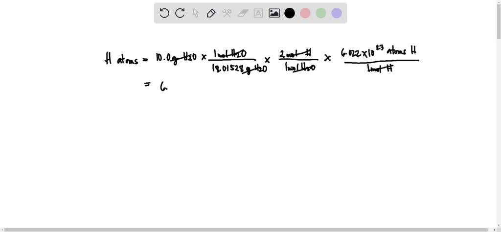 SOLVED: The molar mass of water is 18.015 28 g/mol. How many hydrogen ...