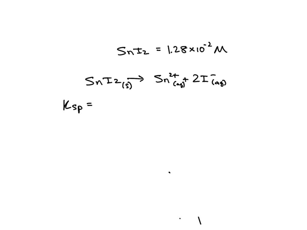 SOLVED the molar solubility of tin (ii) sulfide is 1.0x10^13 mol/L