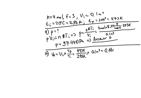 four-moles-n-4-of-an-ideal-monatomic-gas-are-enclosed-in-a-cylinder-with-movable-piston-the-initial-volume-of-the-gas-is-01-m-the-initial-temperature-is-20-c-the-gas-is-heated-to-200-the-pre-65044