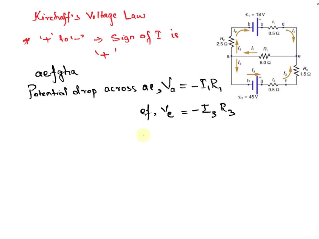 Solved Apply The Loop Rule To Loop Abcdefnmlk In The Figure Below Use