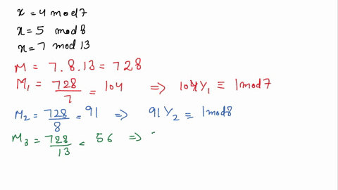 problem-1-25-points-use-the-chinese-remainder-theorem-to-find-all-solutions-to-the-system-of-congruences-x-4-mod-7-x-5-mod-x-7-mod-13-hint-first-find-the-solutions-satisfying-the-first-two-e-09948