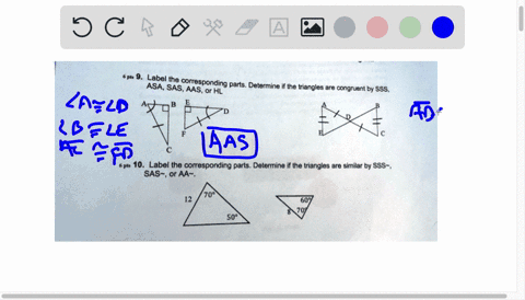 label-the-corresponding-asa-sas_-aas-or-hl-parts-determine-if-the-triangles-are-congruent-by-sss-6ptt-10_-label-the-corresponding-parts-determine-if-the-riangles-are-similar-by-sss-sas-or-aa-26254