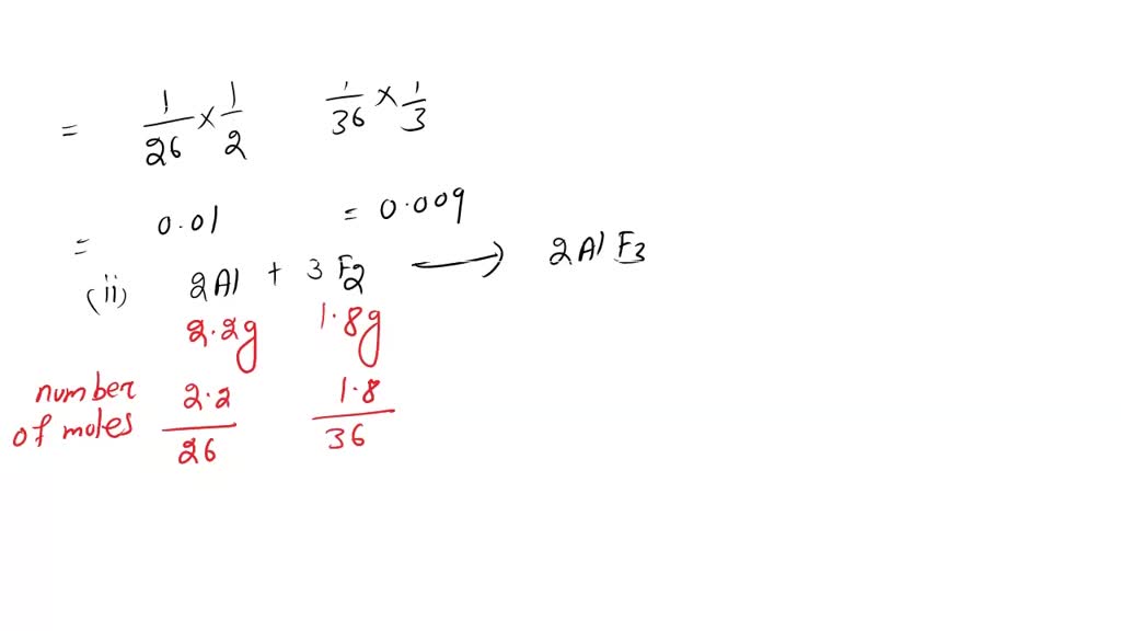 SOLVED: For The Reaction Shown, Find The Limiting Reactant For Each Of ...