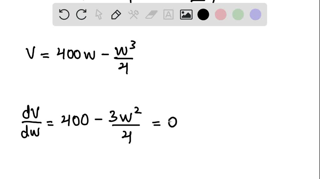 SOLVED If 1600 square centimeters of material is available to make a