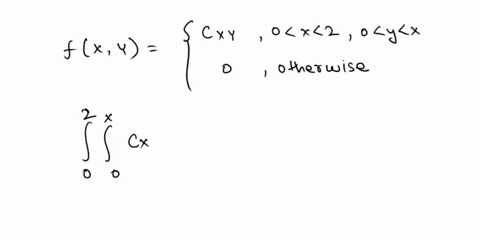 the-joint-probability-distribution-of-the-random-variables-x-and-y-is-given-below-flxy-cxy-0-x-20-y-x-0-dd-a-find-the-value-of-the-constant-b-calculate-the-covariance-and-correlation-of-the-98237