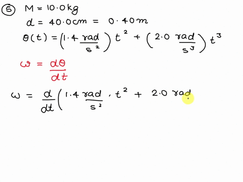 6a-solid-cylinder-of-mass-100-kg-and-diameter-400-cm-is-rotating-about-an-axle-through-its-center-the-angle-in-radians-through-which-it-turns-as-a-function-of-time-in-seconds-is-given-by-wha-57087
