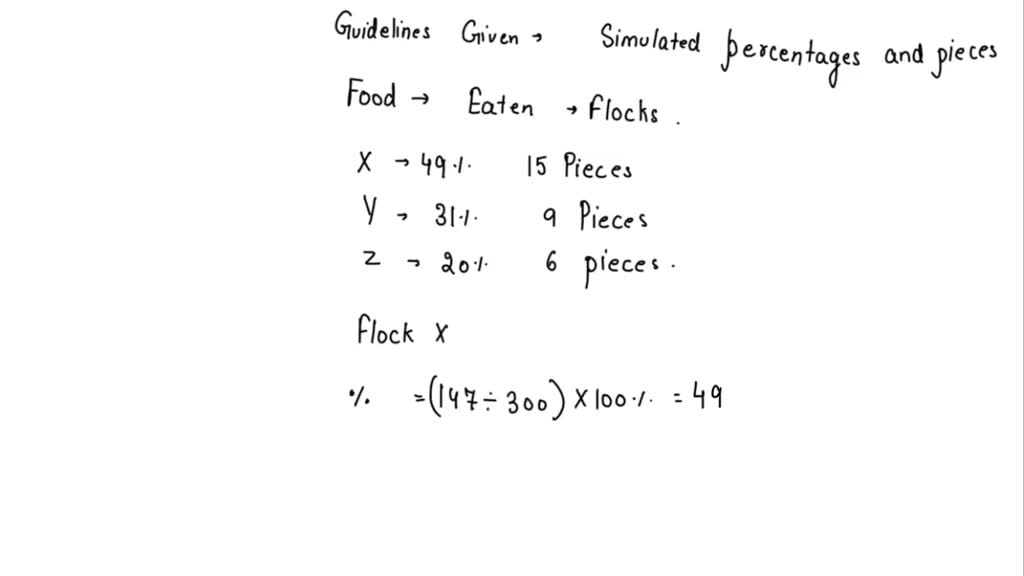 SOLVED Flock X Flock Y Flock Z Total Pieces of Food Eaten (from
