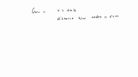 the-velocity-of-waves-in-a-string-fixed-at-both-ends-is-2-ms-the-string-forms-standing-waves-with-nodes-50-cm-apart-the-frequency-of-vibration-of-the-string-in-hz-is