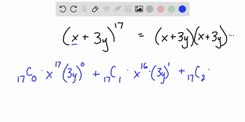 find-the-indicated-terms-in-the-expansion-of-the-given-binomial-the-first-three-terms-in-the-expansion-of-x-3y17-2