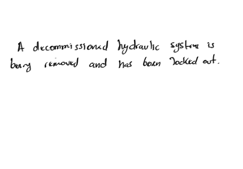 a-decommissioned-hydraulic-system-is-being-removed-and-has-been-locked-out-what-is-the-first-step-before-disassembling-b-release-any-stored-energy-a-remove-the-filter-c-drain-the-fluid-reservoir-d-dis