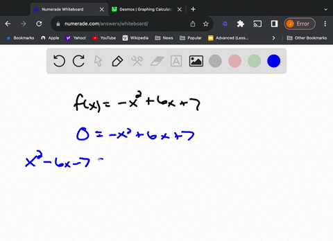 find-the-real-zeros-of-fx-x-square6x7-and-the-x-intercepts-of-the-graph-of-f