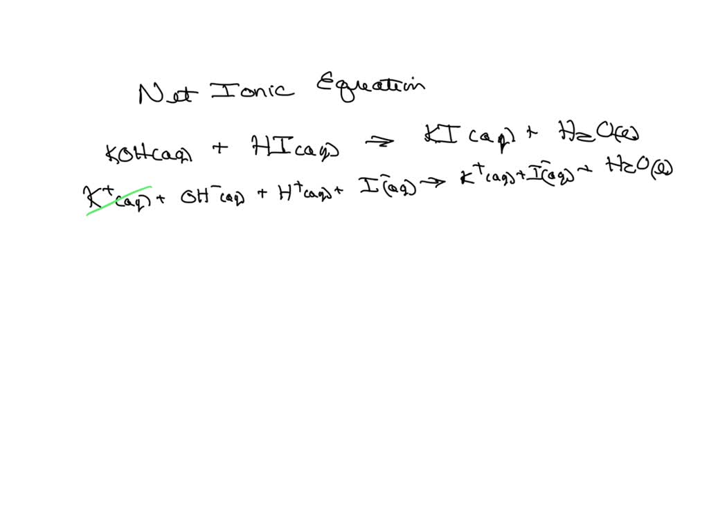 SOLVED Write a net ionic equation for the reaction that occurs when