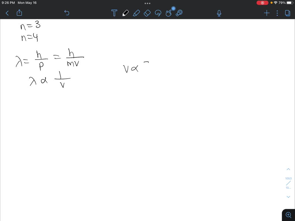 SOLVED: Derive an expression for the ratio of de-Broglie wavelength ...