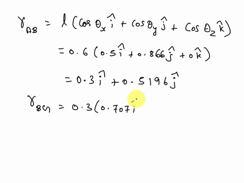 the-magnitude-of-the-vertical-force-w-is-160-n-the-direction-cosines-of-the-position-vector-from-a-t0-b-are-cose-bx-0500-cosex-0866-and-cos-8z-0-and-the-direction-cosines-of-the-position-vec-38111