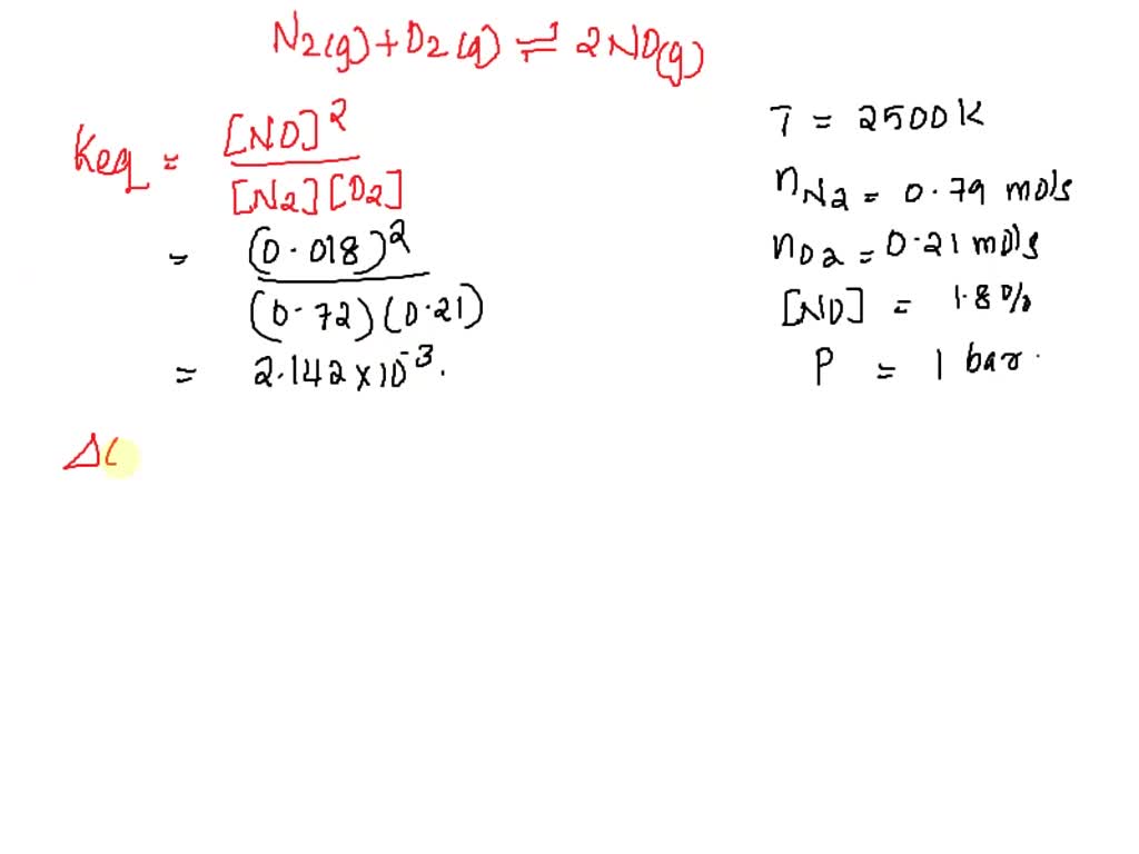 SOLVED At high temperatures, achieved in combustion engines or