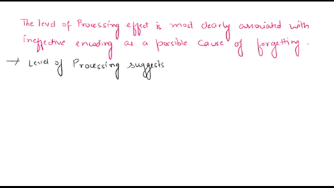 research-on-the-levels-of-processing-effect-is-most-clearly-associated-with-which-possible-cause-of-forgetting-ainterference-b-ineffective-encoding-c-retrieval-failure-d-decay-90758