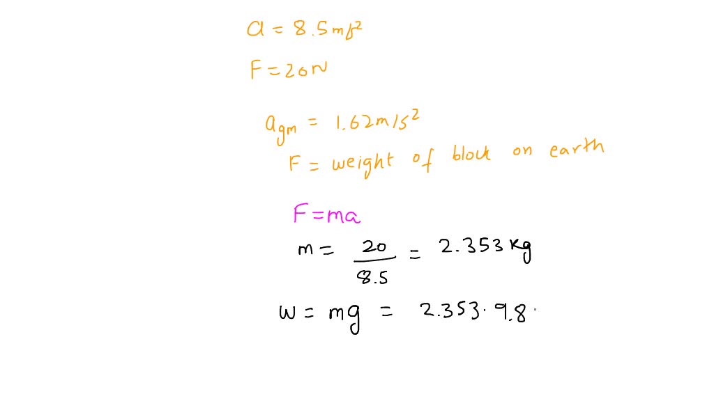 SOLVED: A block is on a frictionless table on Earth. The block ...