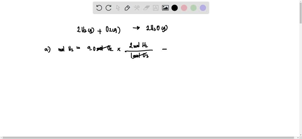 SOLVED: For questions 3-5: hydrogen and oxygen are mixed t0 form water ...