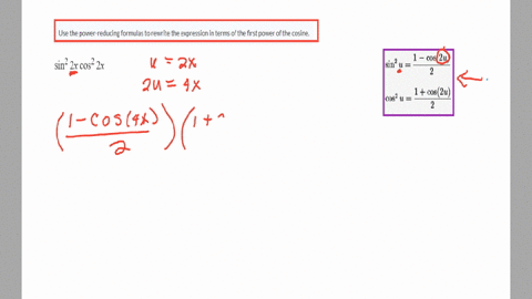 use-the-power-reducing-formulas-to-rewrite-the-expression-in-terms-of-the-first-power-of-the-cosin-7-26624