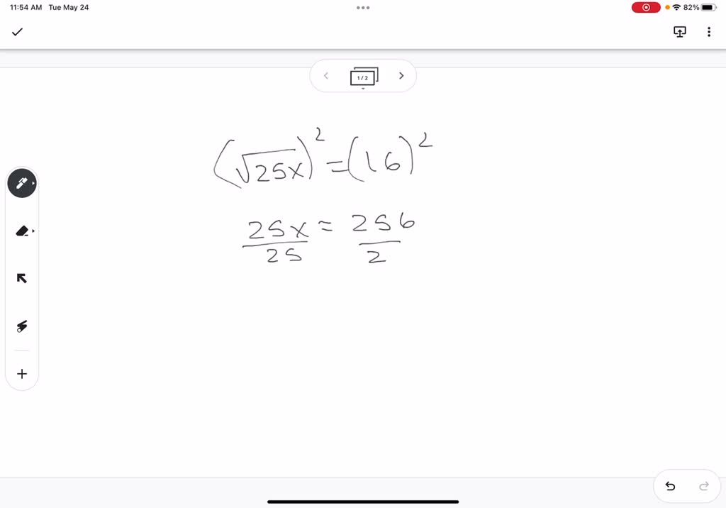 Square Root Of 25x