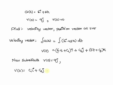 use-the-given-acceleration-function-and-initial-conditions-to-find-the-velocity-vector-vt-and-position-vector-rt-then-find-the-position-at-time-t-5-at-6i-5k-v0-9j-r0-0-42731