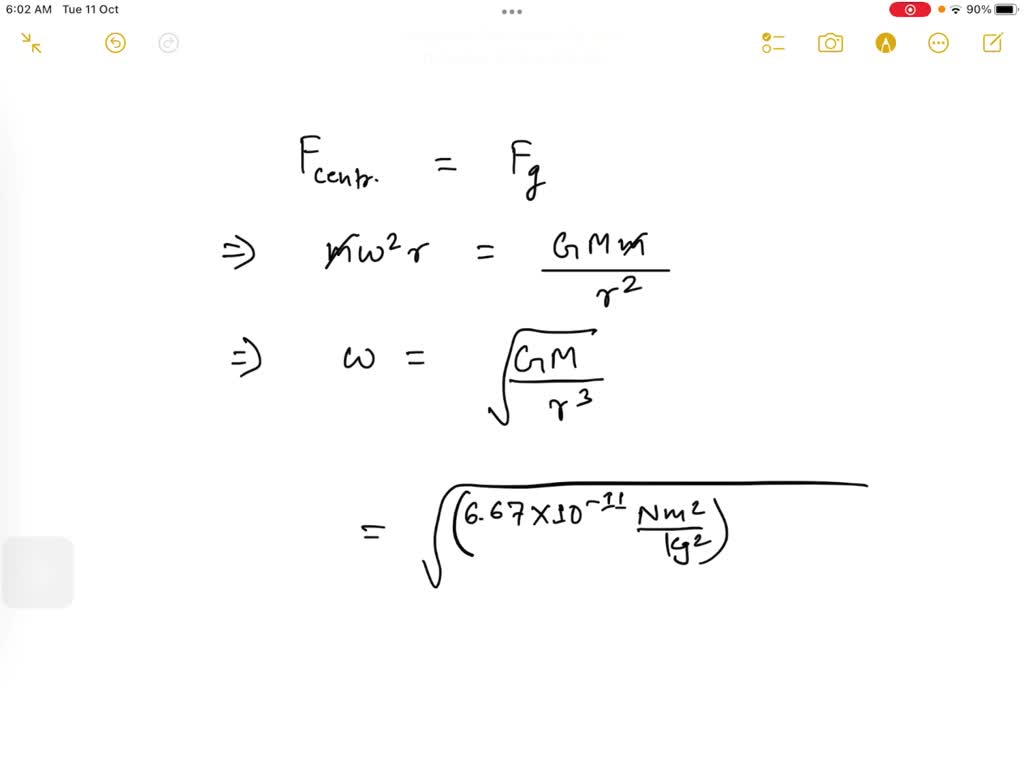 SOLVED A manmade satellite orbits the earth in a circular orbit that