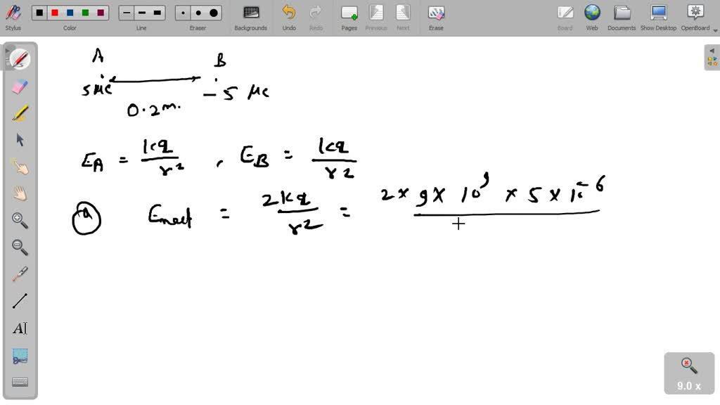 SOLVED Two point charges q a equal to 5 microcoulomb and cube is equal