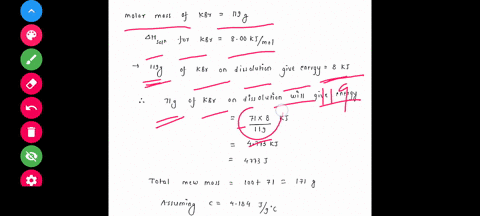 the-ionic-salt-kbr-is-dissolved-in-water-much-like-the-experiments-given-in-the-simulation-a-mass-of-710-g-of-salt-is-added-to-100-g-of-water-both-start-at-a-temperature-of-230-c-hsoln-for-k-19615