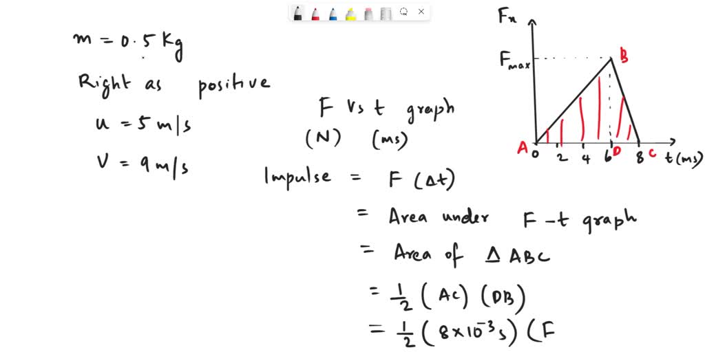 SOLVED A 0.5 kg hockey puck slides to the right at 5 m/s. It is hit