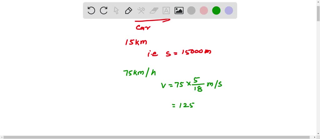 SOLVED A car accelerates along a straight road which is 15 km