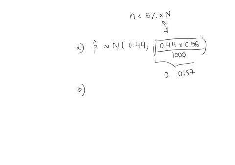 suppose-a-simple-random-sample-of-size-n-1000-is-obtained-from-a-population-whose-size-is-n-2000000-and-whose-population-proportion-with-a-specified-characteristic-is-p-044-complete-parts-a-68183