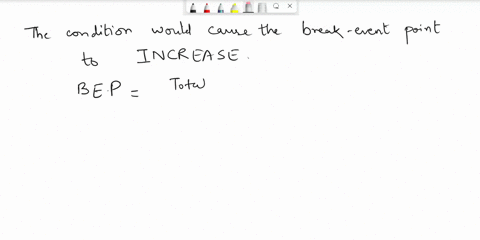 which-of-the-following-conditions-would-cause-the-break-even-point-to-increase-atotal-fixed-costs-increase-bunit-variable-cost-decreases-ctotal-fixed-costs-decrease-dunit-selling-price-incre-59297