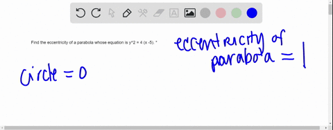 find-the-eccentricity-of-a-parabola-whose-equation-is-y2-4-x-5-68196