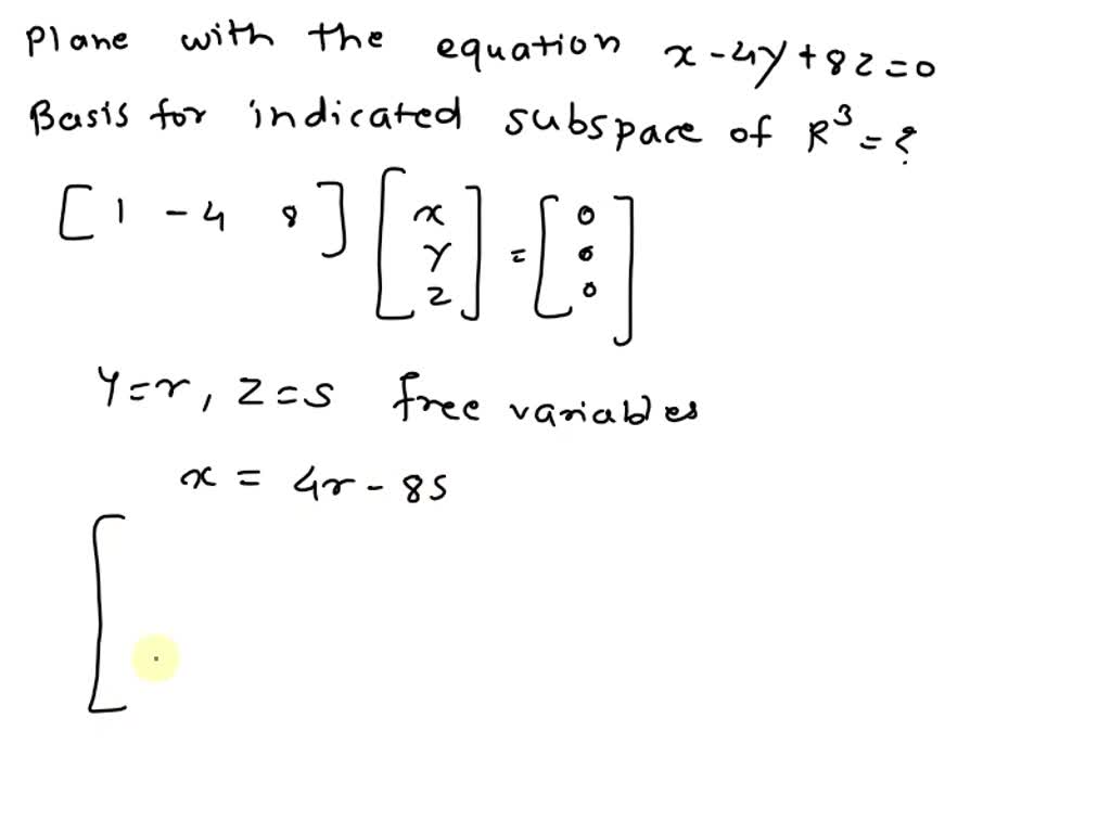 SOLVED: Find basis for the set of vectors in R2 on the line y = 18x. A ...