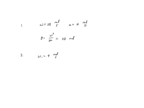 a-wheel-accelerates-from-rest-to-280-rads-at-a-rate-of-140-rads2-through-what-angle-in-radians-did-the-wheel-turn-while-accelerating-a-grindstone-is-initially-spinning-with-an-angular-speed-99324