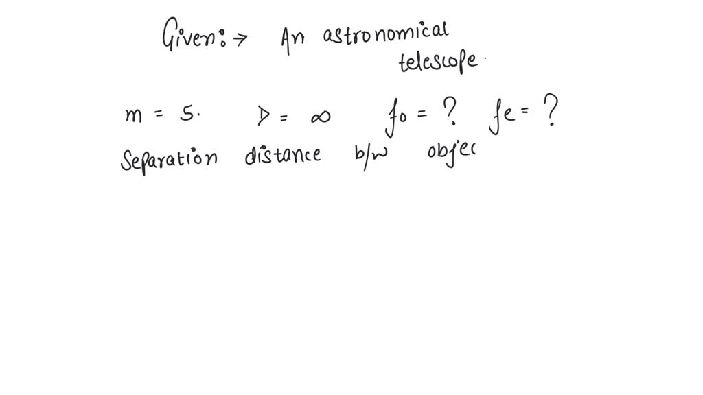 SOLVED An astronomical telescope has an angular magnification of